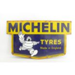 A decorative enamel Michelin sign, 52 x 90 cm