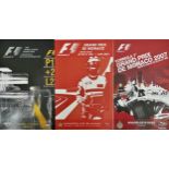 Five Formula 1 posters to include, Monaco Grand Prix 2003, 2007, 2004, British Grand Prix July 2001,