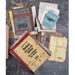 A collection of agricultural manuals including Massey Ferguson and Case.