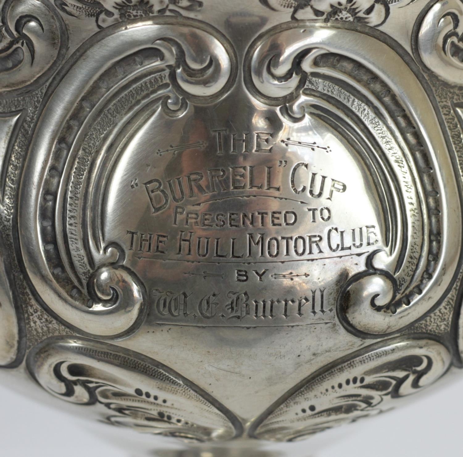 Of Hull Motor Club interest; a Victorian silver goblet trophy cup, by James Deacon & Sons, Sheffield - Image 2 of 4
