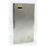 Of nautical interest; a silver and enamel cigarette case with Maritime Delta or Keep Clear flag,