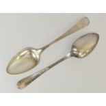 A George III Provincial pair of Old English pattern table spoons, by Ann Robertson, Newcastle