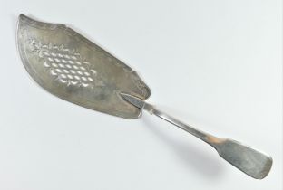 A George III silver fiddle pattern fish slice by Alice & George Burrows, London 1810 with floral