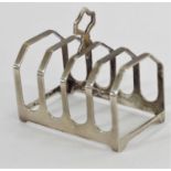 A silver four division toast rack, Sheffield 1938, 7.5cm, 50gm