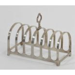 A silver six division toast rack, Birmingham 1920, 11.5cm, 79gm