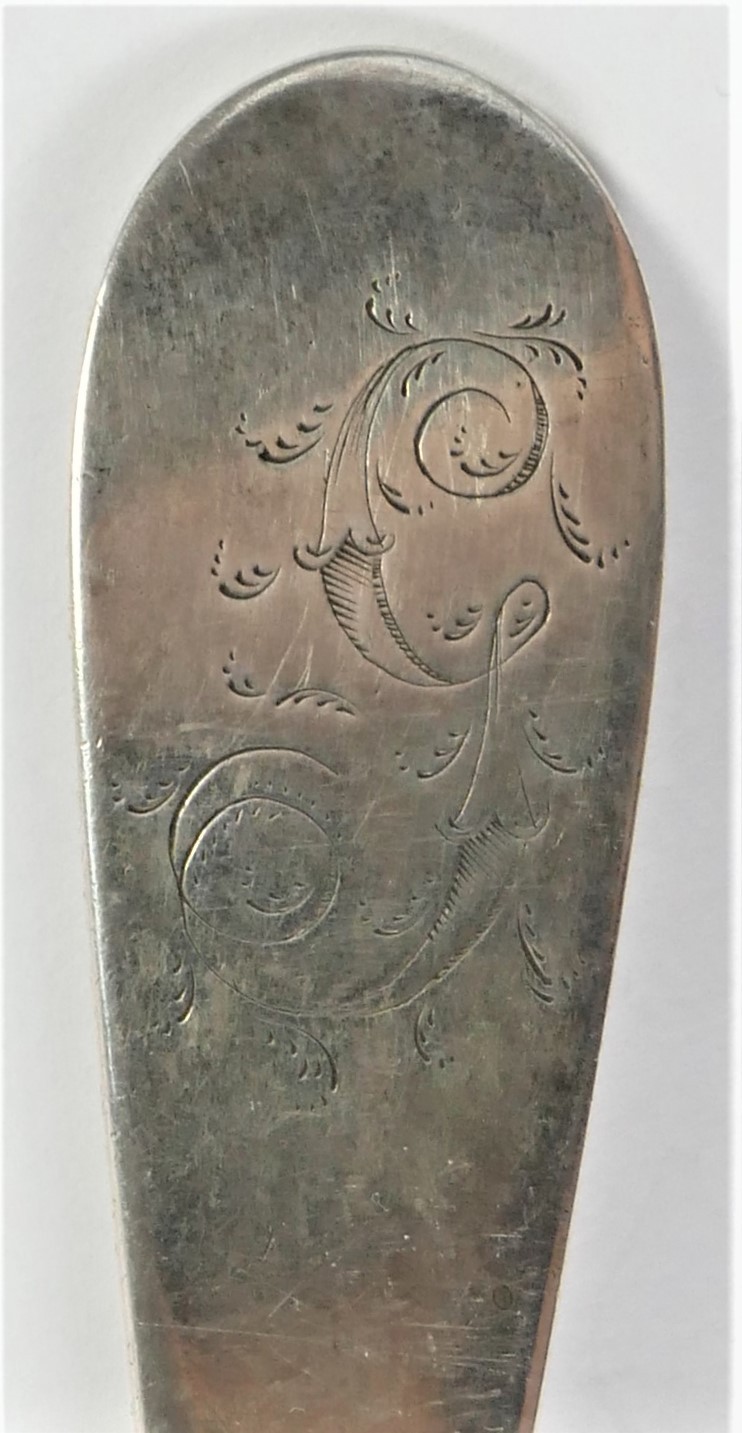 A George III silver Old English pattern table spoon, makers mark JWE, thrice, untraced, possibly - Image 2 of 4