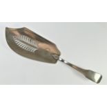 A George III silver fish slice, by Emes and Barnard, London 1811, with pierced and engraved blade,