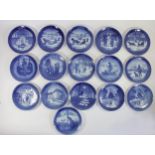 Royal Copenhagen, a collection 18.5cm Christmas plates, 1970, 1973 x 2, 1974-1979, 1981, 1983-