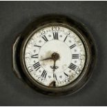 An 18th century white metal verge pair cased pocket watch, case unmarked, signed Jn'o Butt,