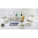 A collection of ceramics and glassware, to include Beswick animal models, part teaware by Royal