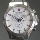 Hanowa, a Swiss stainless steel Military 30 minute chronograph date quartz gentleman's wristwatch,