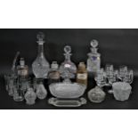 A Royal Doulton fine crystal decanter set, comprising of a carafe and four wine glasses (boxed)