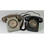 A G.E.C telephone c1970s, together with a 1960s example, both converted for modern day use. (2)