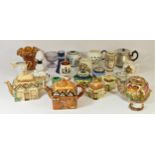 A collection of ceramics and glassware, to include a four piece cottage ware tea set, a Sylvac