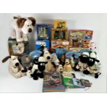 A collection of 'Wallace & Gromit' toys, models, figures and books, to include a playhouse,