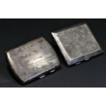 Two silver cigarette cases, both Birmingham 1922,170gm