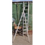 A Black and Decker workmate, a pair of Titan step ladders and a Titan double ladder