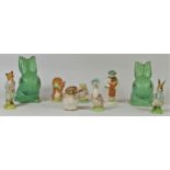 Beswick - Beatrix Potter figurines, to include 'Jemimo Puddleduck' 'Peter Rabbit', 'Mrs Tiggy