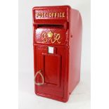 A G6R lamp style post box, c.1936 - 1952, with King George VI cypher, made by Carrow Company,