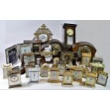 A collection of mantel, carriage and alarm clocks, primarily from the 1950s/60s in five boxes. (5)