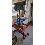 A Clarke Metalworker free standing 5/8" pillar drill, model CDT16TB, c.1988, with various drills, ht