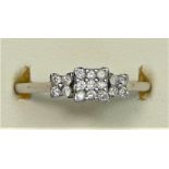 A 9ct white gold brilliant cut diamond dress ring, stated weight 0.25cts, S 1/2, 2gm