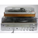 A DYE stereo music system with tuner turntable and cassette deck together with an HMV music