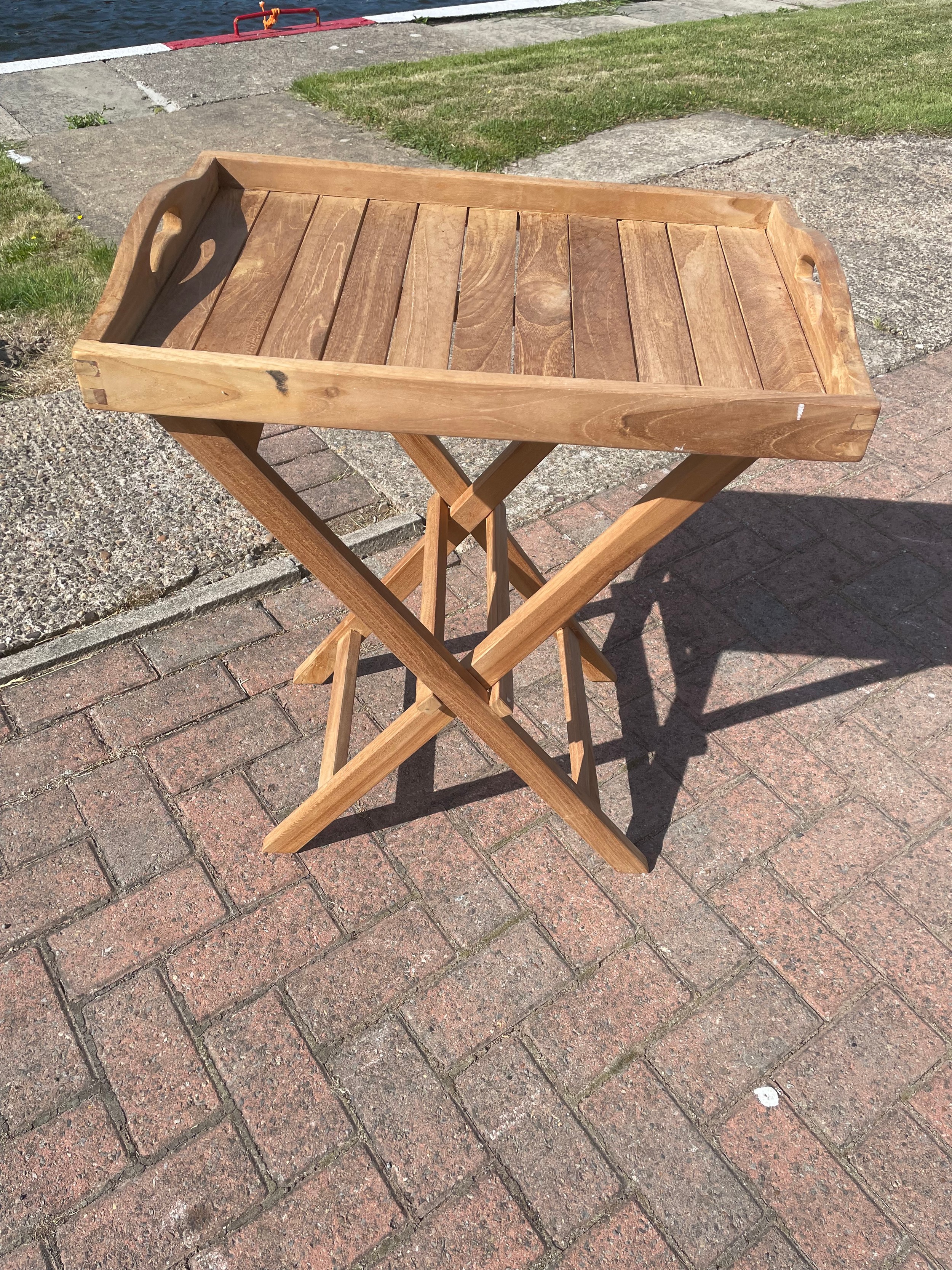 Ten untreated butlers trays, various sizes, new old stock, as found