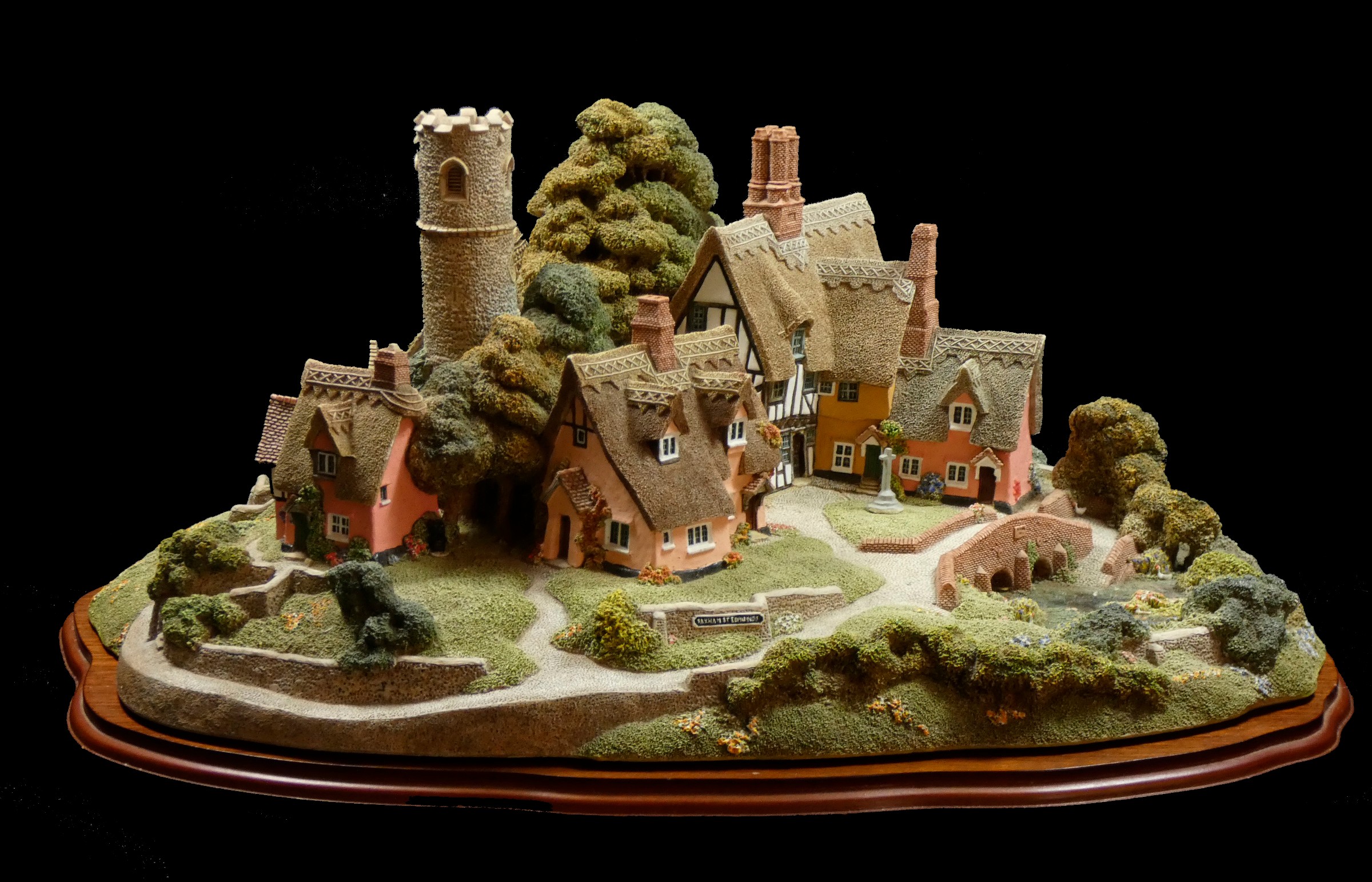 A substantial Lilliput Lane handmade model entitled "Saxham St Edmunds" village scene, limited