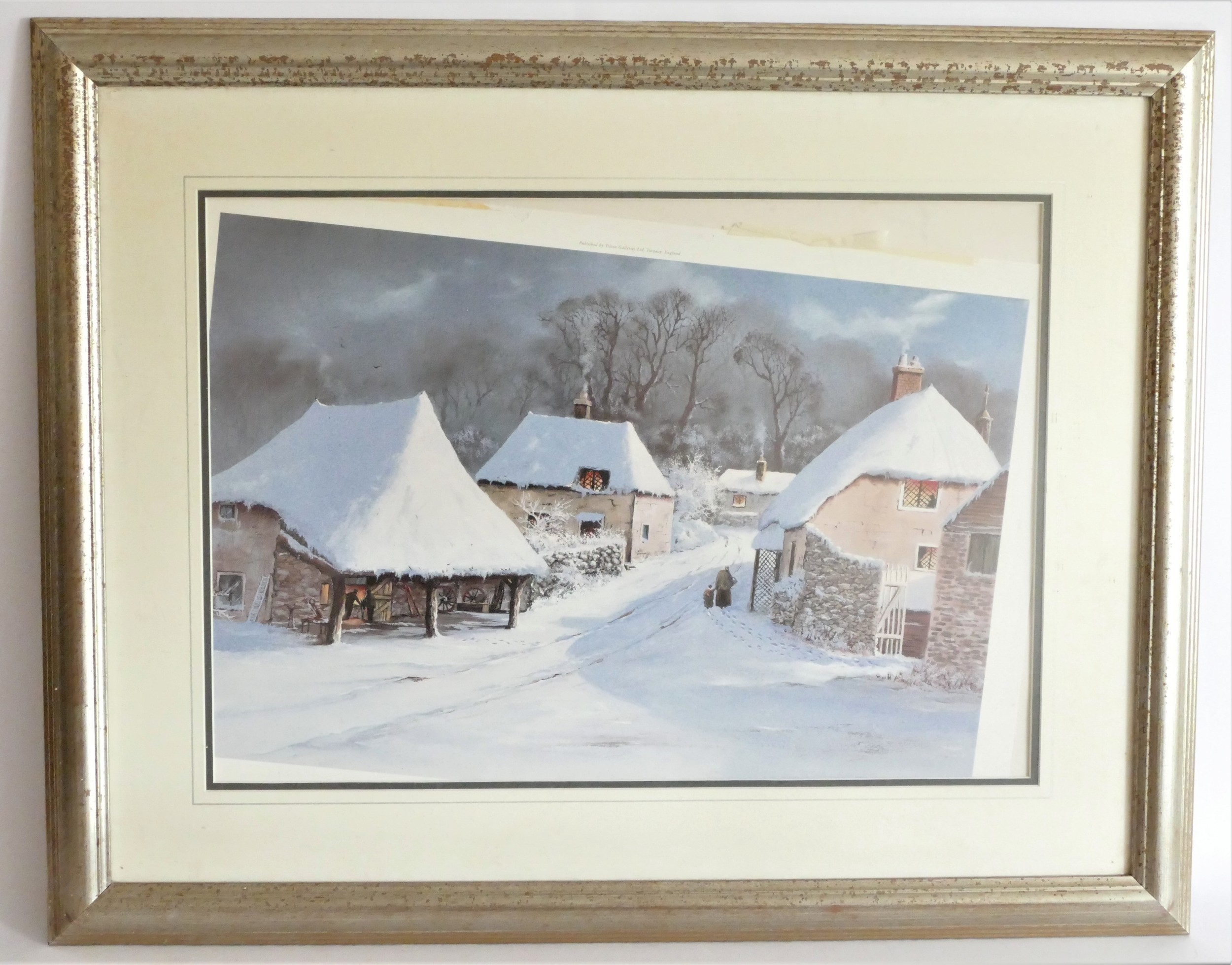 Peter Cosslett - Ltd edition print, 'Winters Blanket' Cockington, 29/850, framed/glazed, 56x37cm, - Image 2 of 4