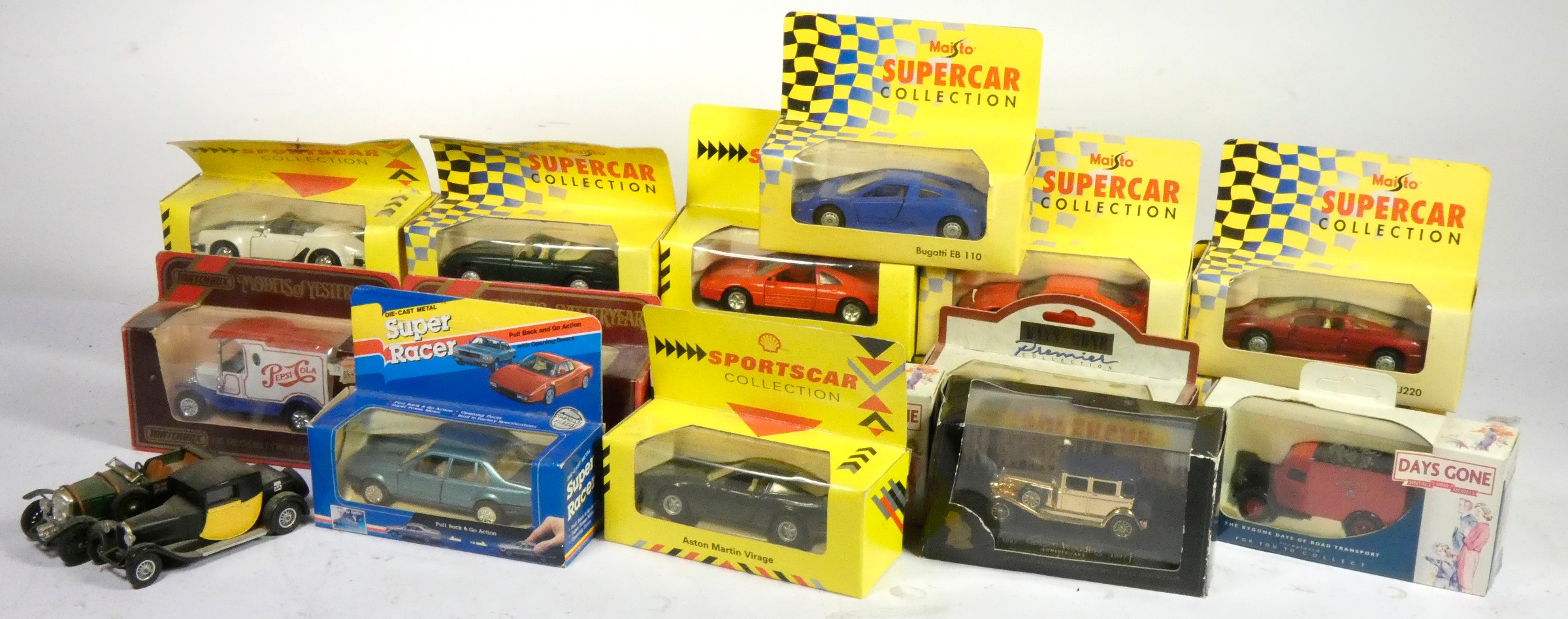 A collection of 36 die-cast vehicles, including brands such as Corgi, Maisto, Days Gone, Bobcat, - Image 2 of 5