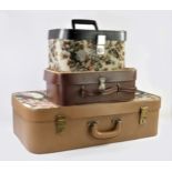 A collection of six mid 20th century and later suit & vanity cases.