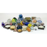 A collection of mid 20th Century & later glass and perspex paperweights.