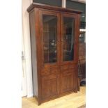 A G Plan display cabinet, solid mahogany, comprising of two glazed doors opening to fitted glass