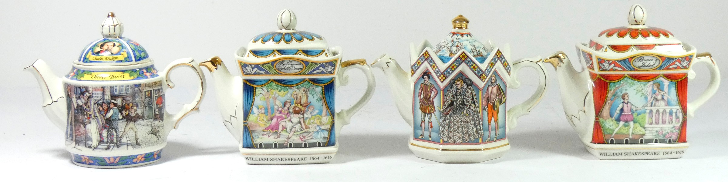 A collection of sixteen Staffordshire commemorative teapots by Sadler, to include Historical Series, - Image 2 of 6