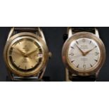Titoni Airmaster, a gilt metal date 25 jewel automatic wristwatch, ref 307-345, 34mm and another
