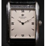 Raymond Weil, an 18k white gold plated manual wind gentleman's wristwatch, ref 2660, 38 x 28mm,