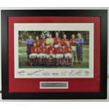 A 1966 World Cup team photograph, signed by nine players, Hurst, Cohen, Jack Charlton, Wilson,
