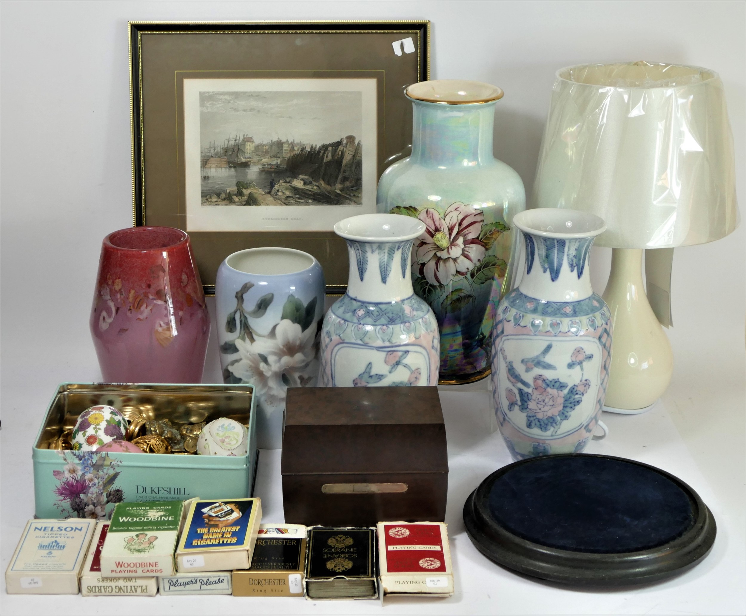 A collection of ceramics and other wares, to include a Royal Copenhagen vase, a Royal Winton