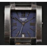 Tissot 1853, a square stainless steel date quartz gentleman's wristwatch, ref L860/960, original