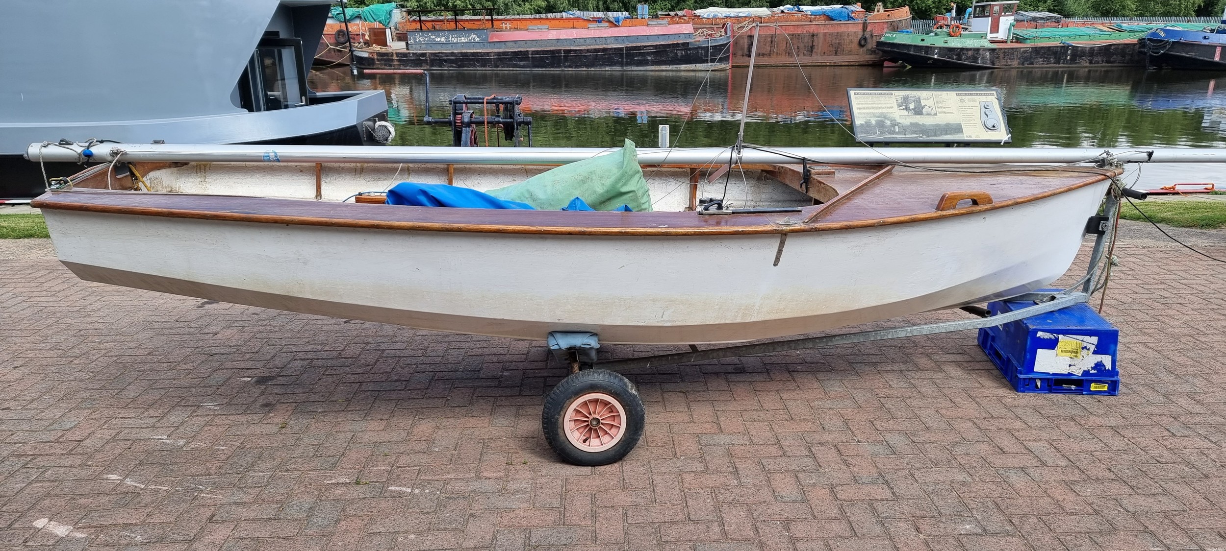 An Enterprise sailing dinghy, serial number 310, mould 10, sail number K16581, 4 meter/two person,