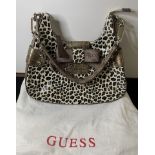 Guess Handbag 11124359 LE259501 Animal print, bow detail to front, zip fastening, internal pockets,