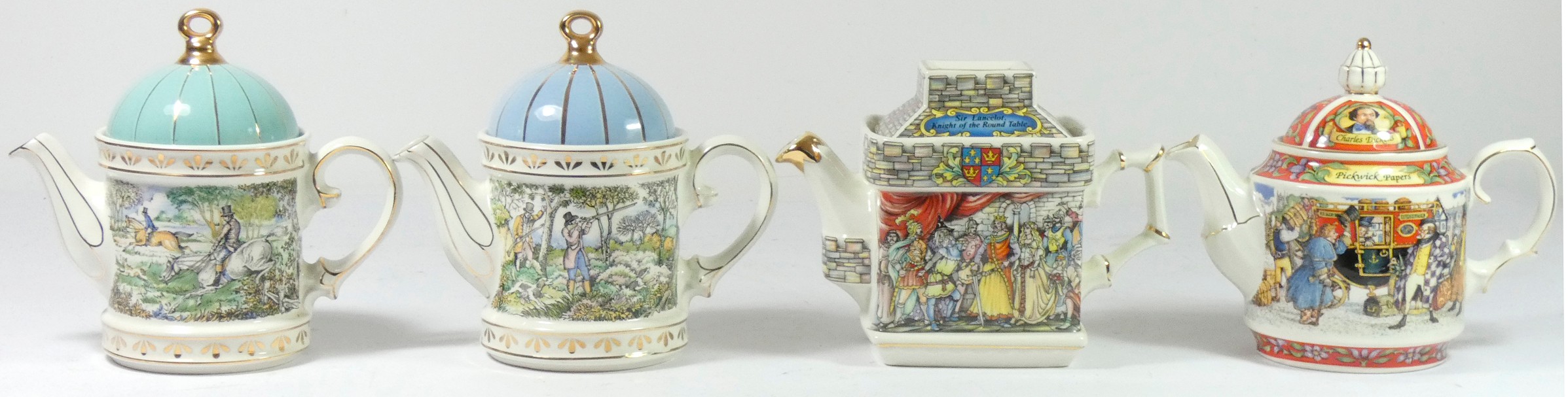 A collection of sixteen Staffordshire commemorative teapots by Sadler, to include Historical Series, - Image 5 of 6