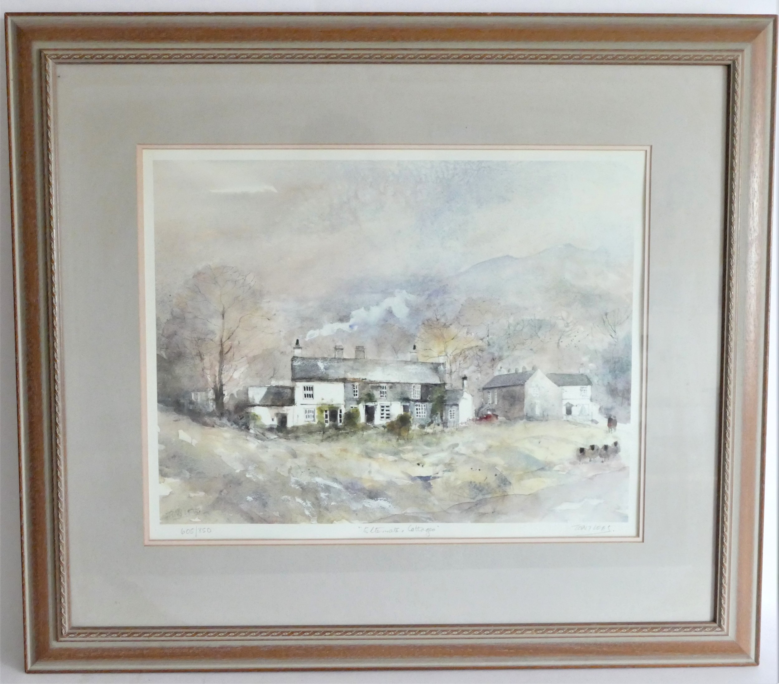 Peter Cosslett - Ltd edition print, 'Winters Blanket' Cockington, 29/850, framed/glazed, 56x37cm, - Image 4 of 4