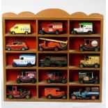 A collection of 36 die-cast vehicles, including brands such as Corgi, Maisto, Days Gone, Bobcat,