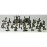 A collection of twenty eight Fantasy & Legend mythical pewter sculptures, all named and signed to