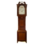 J. Richardson, Bubwith, an early 19th century oak and mahogany 8 day longcase clock, the painted