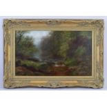 William Mellor (1851-1931), Posforth Gill, Bolton Woods, oil on canvas, signed, inscribed to