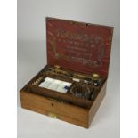 A George Rowney and Co. Artists Colourmen box, 1930's, with lower drawer and some of its original