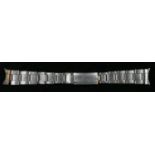 A Rolex Oyster stainless steel sprung bracelet, end links stamped 63, 19mm, length 16.5cm